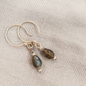Labradorite drop earrings in Sterling Silver